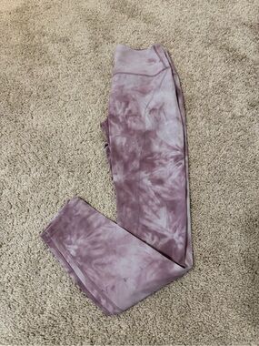Savvi High-Waisted Leggings, Small (Violet Swirl)!